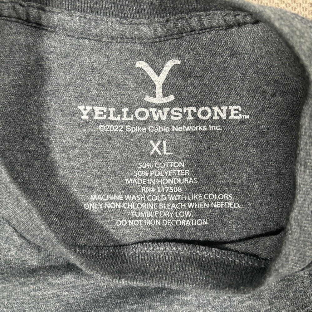 Yellowstone T Shirt Silhouette Size XL Gray - Picture 3 of 5